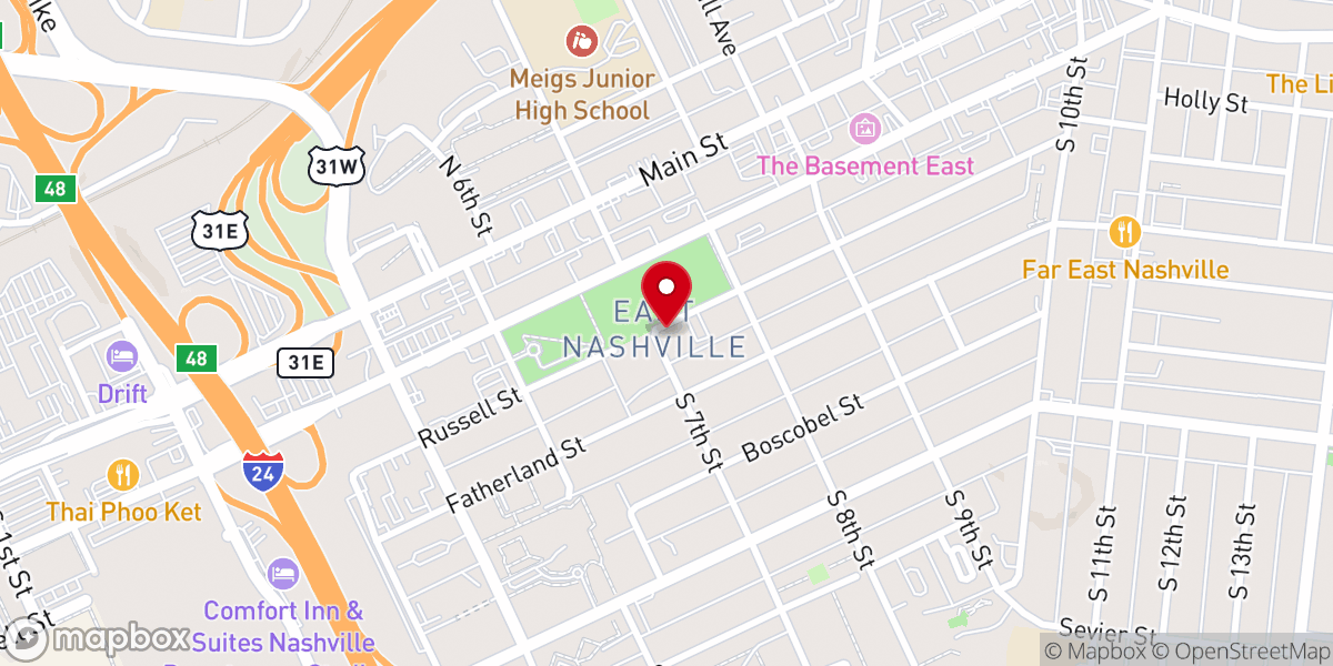 Map showing location of Edgefield Church