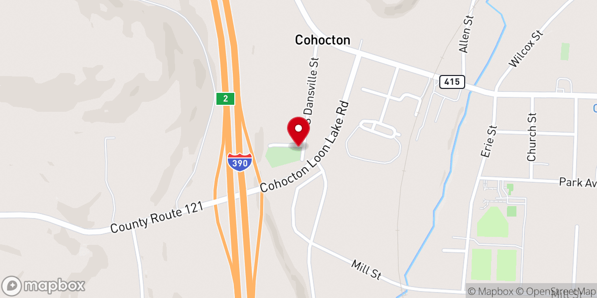 Map showing location of Zion Lutheran Church