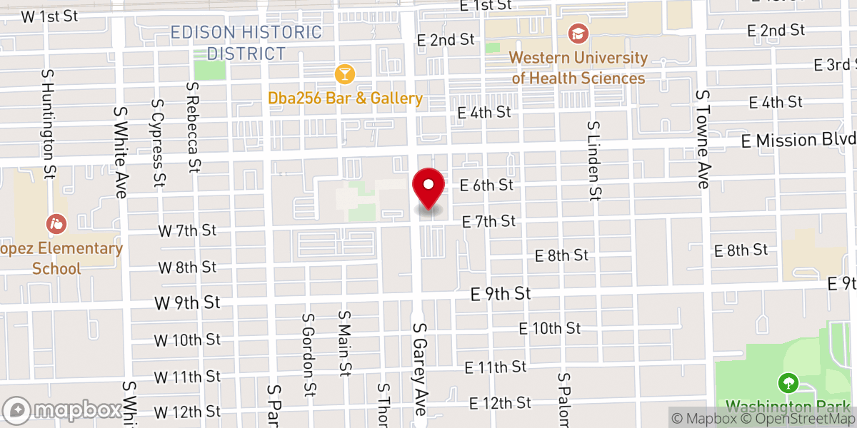 Map showing location of True Vine Christian Church