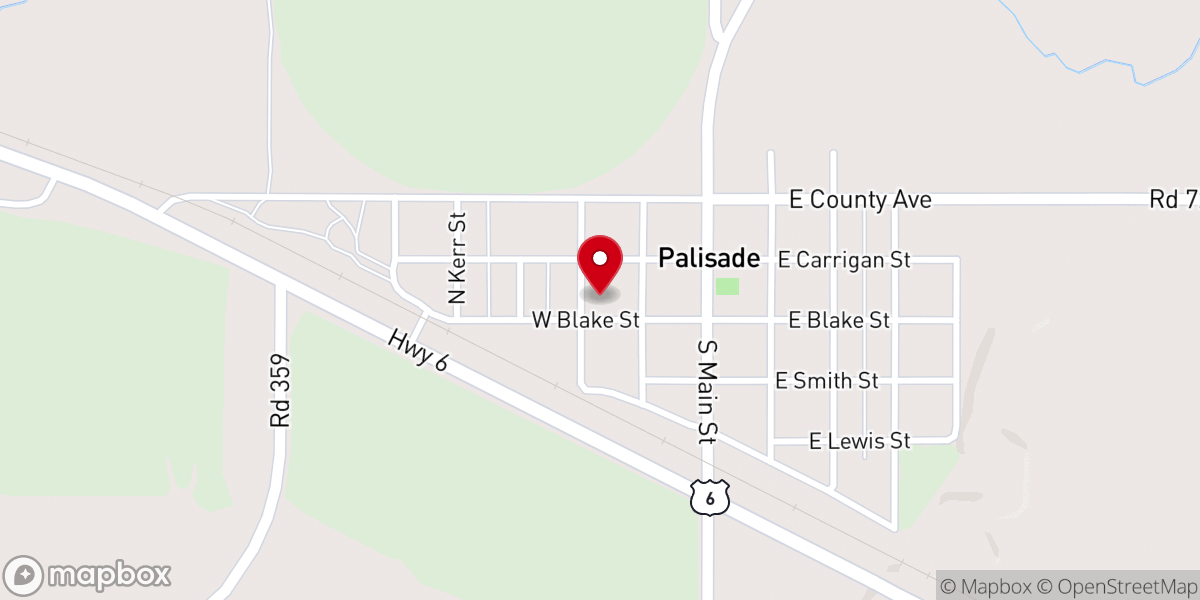 Map showing location of Palisade United Methodist Church
