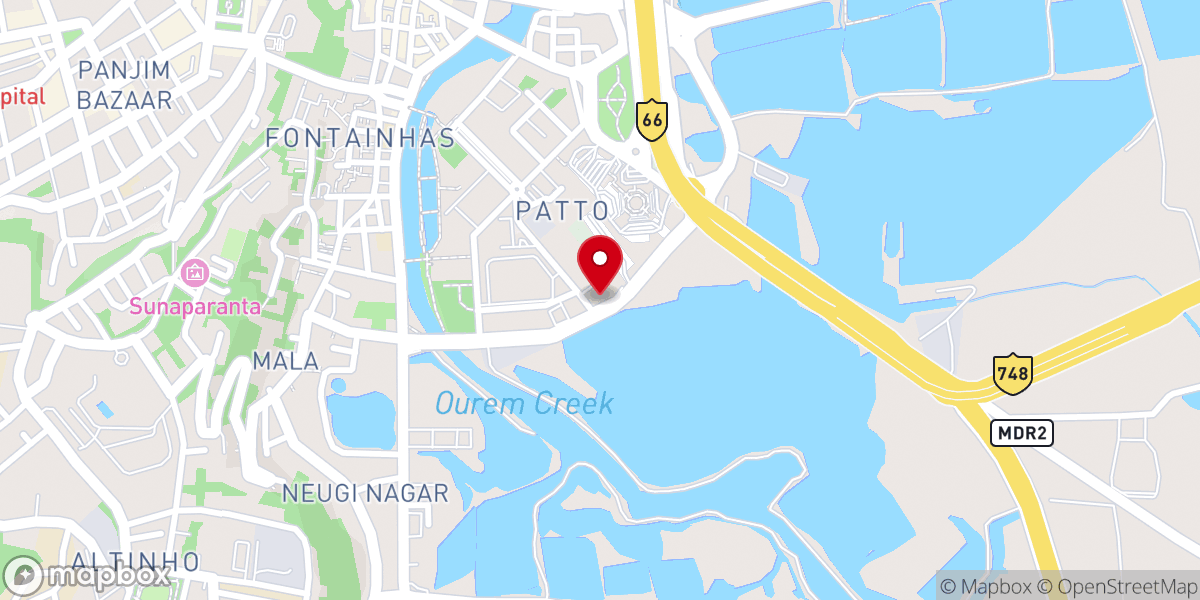Map showing location of Bible Church Goa