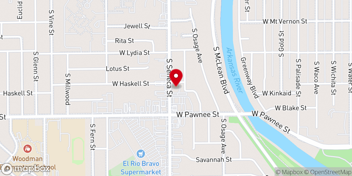Map showing location of Westside Church of the Nazarene