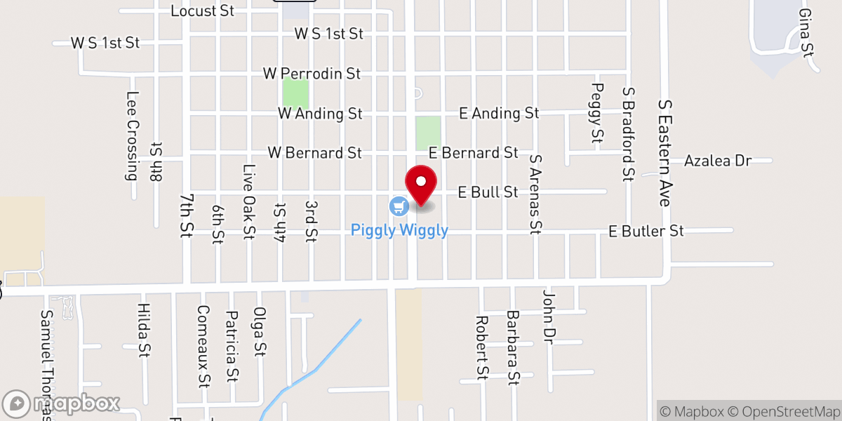 Map showing location of Gautreaux Doughnut Kitchen