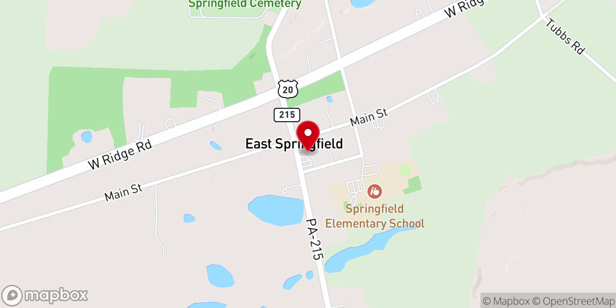 Map showing location of Federated Church