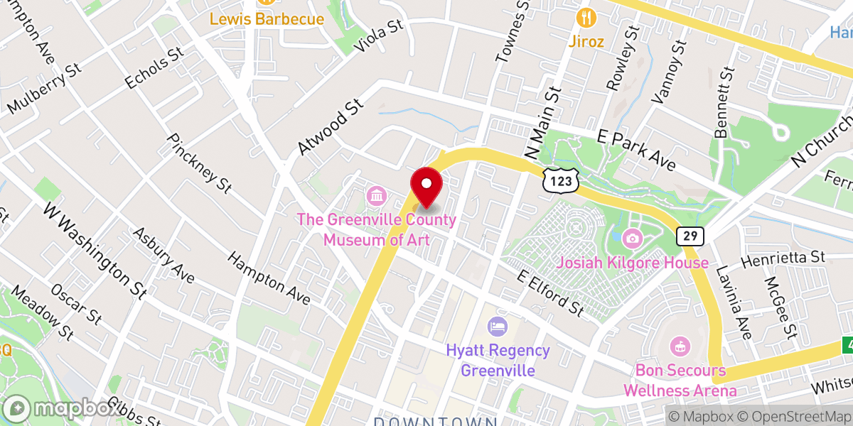 Map showing location of St George Greek Orthodox Church