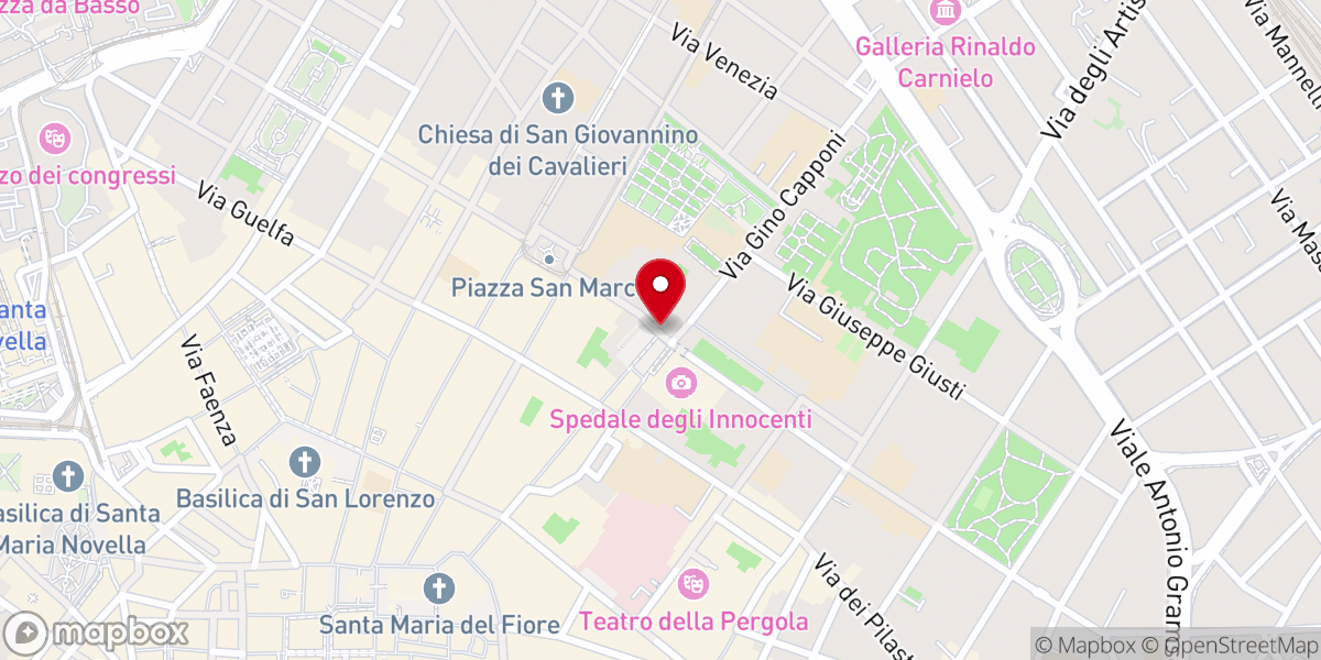 Map showing location of Basilica della Santissima Annunziata