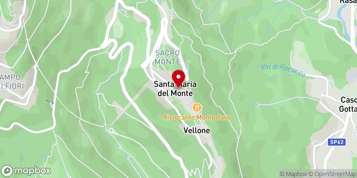 Map showing location of Santuario di Santa Maria del Monte