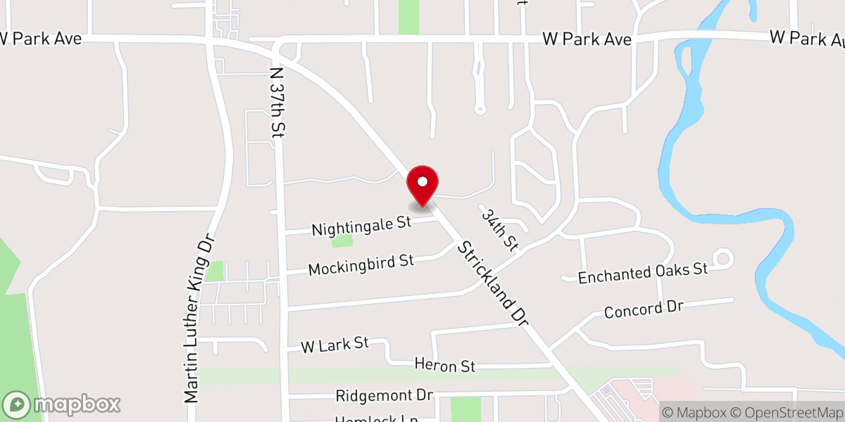 Map showing location of Mac Arthur Heights Baptist Church