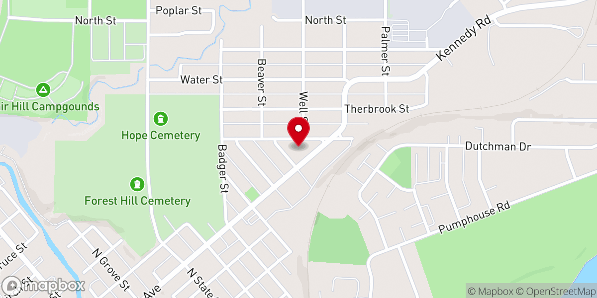 Map showing location of Chippewa Falls Senior Center
