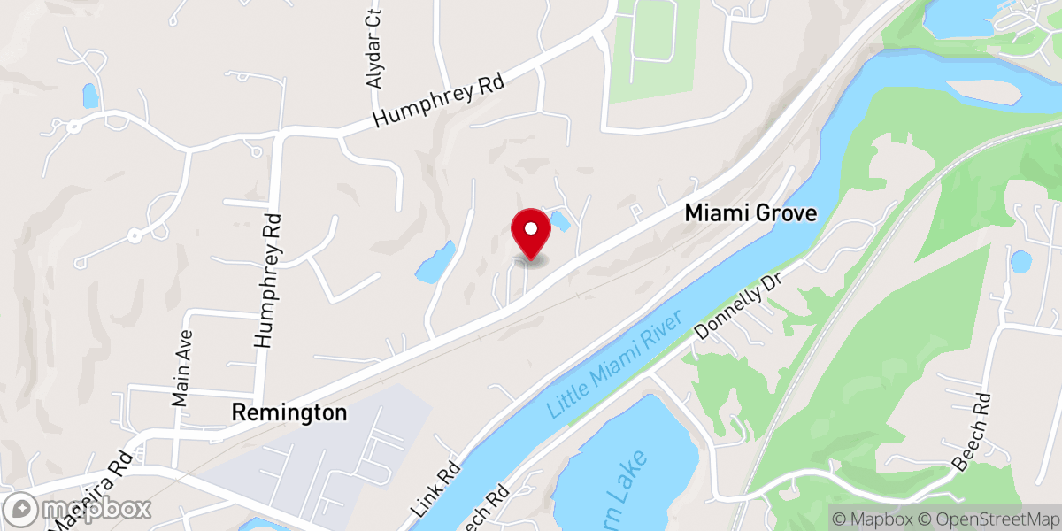 Map showing location of Little Miami Primitive Baptist Church