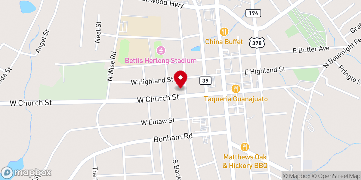 Map showing location of Mt Pleasant Lutheran Church