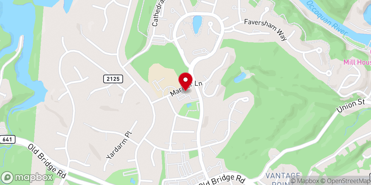 Map showing location of Lake Ridge Baptist Church