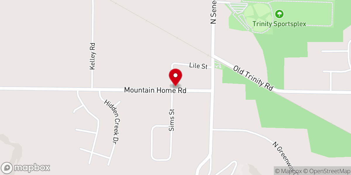 Map showing location of Jacob Bradley Dugger Foundation Inc