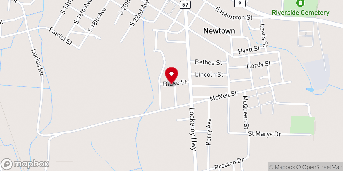 Map showing location of St Peters Church of Christ
