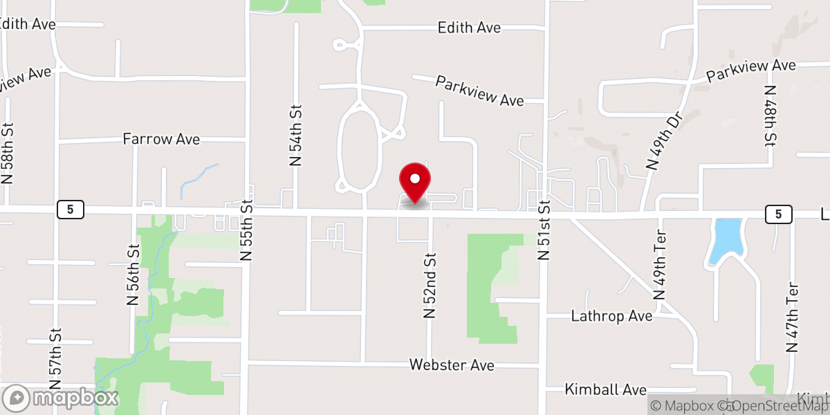 Map showing location of Welborn Community United Church of Christ