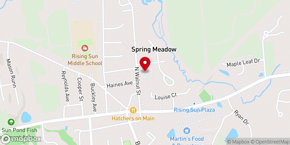 Map showing location of Janes Church Rising Sun