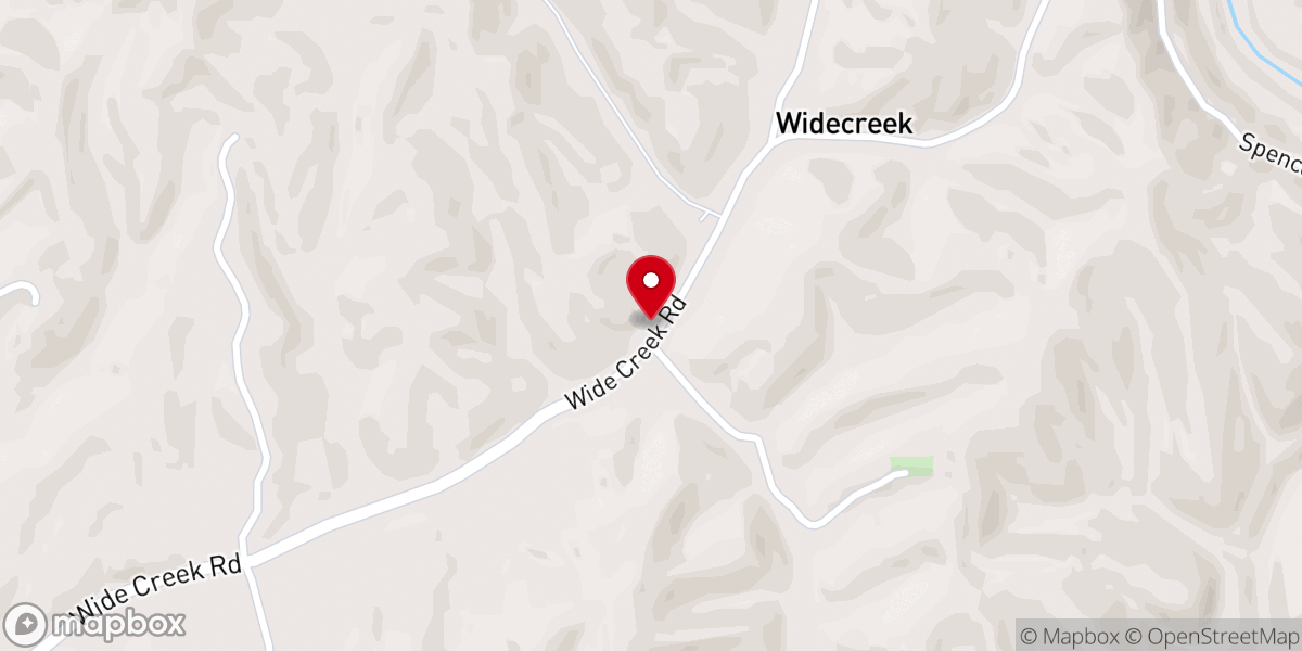 Map showing location of Wide Creek Community Church
