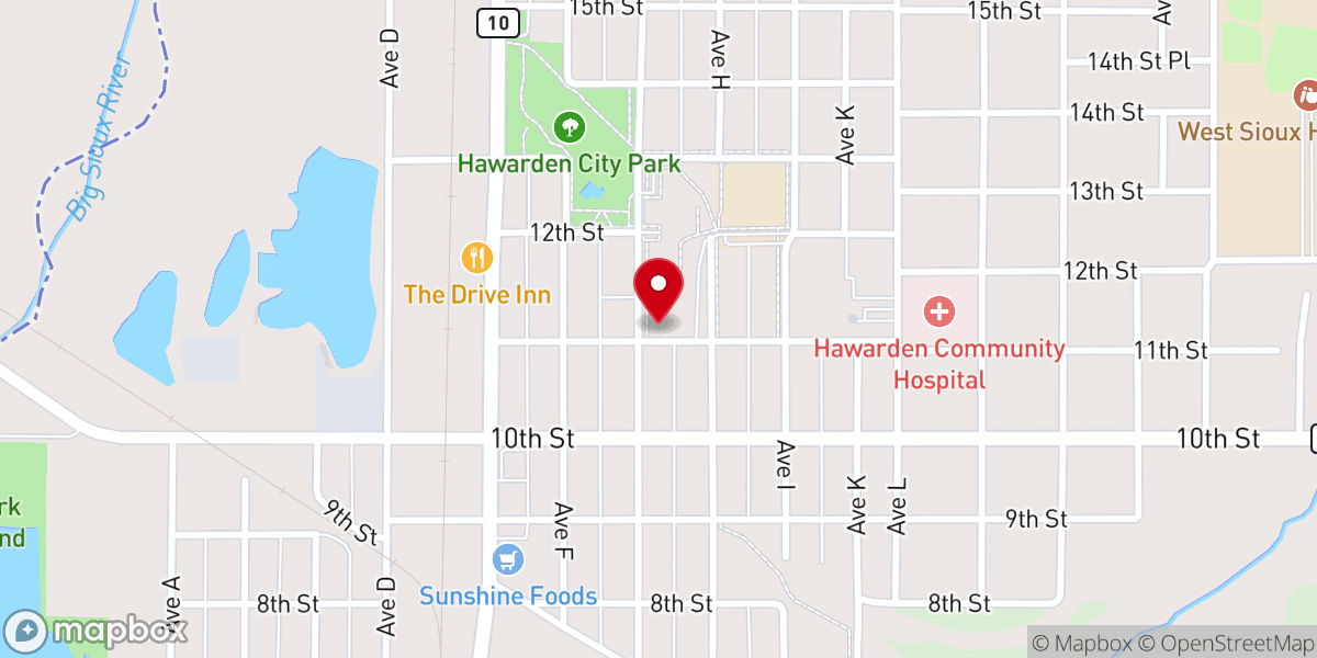 Map showing location of First Baptist Church