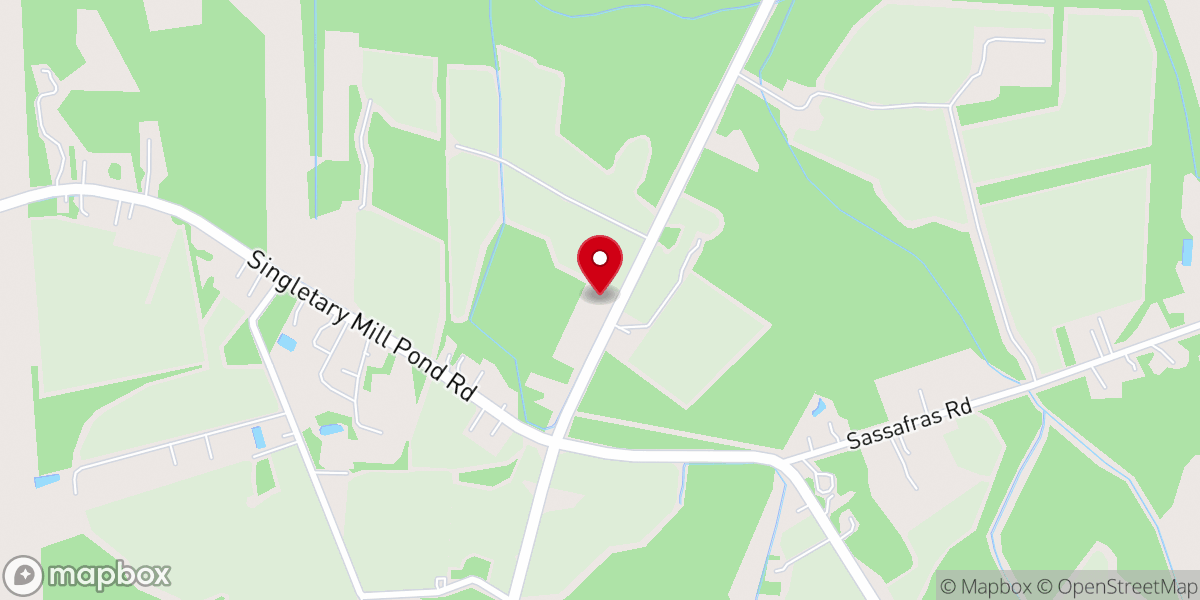 Map showing location of Bethlehem Pentecostal Freewill