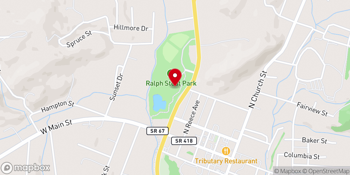 Map showing location of Ralph Stout Park