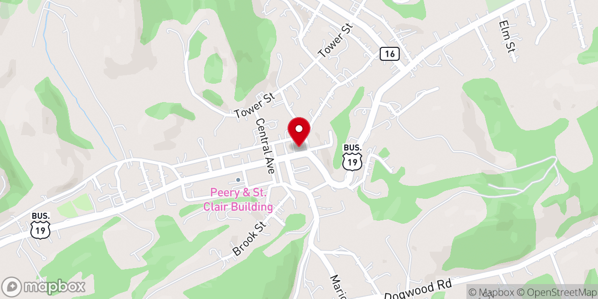 Map showing location of Tazewell District UMC