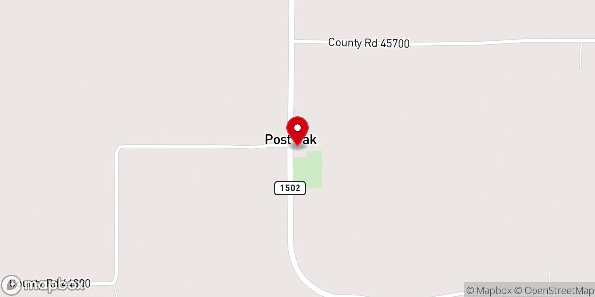 Map showing location of East Post Oak Missionary Baptist