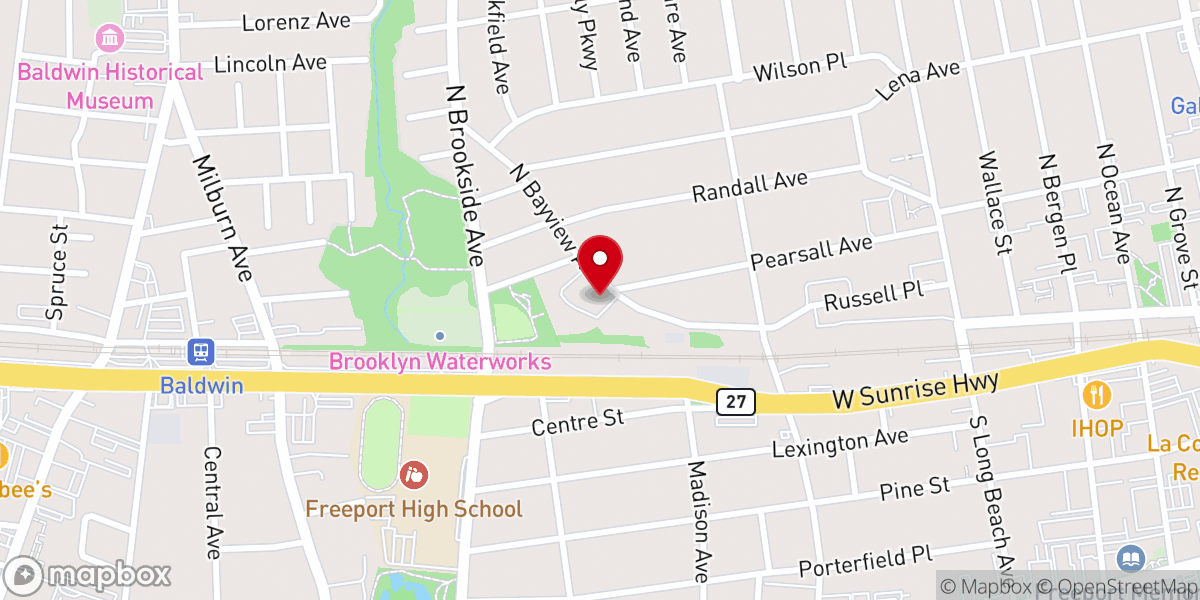 Map showing location of Congregation Bnai Israel