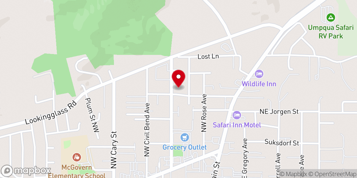 Map showing location of Winston Church of Christ
