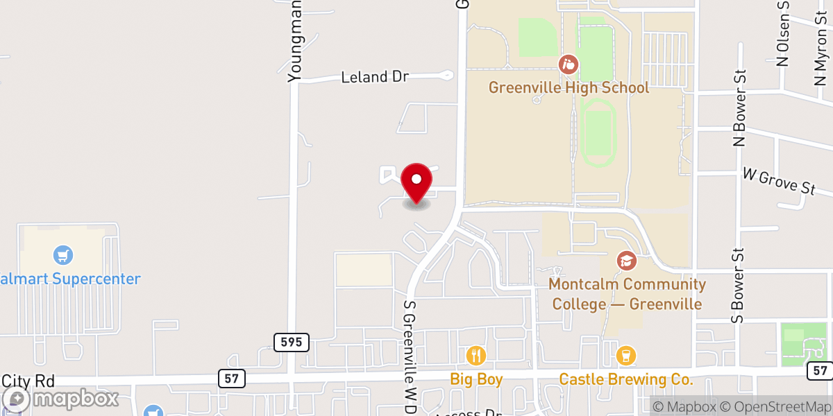Map showing location of Green Acres Greenville
