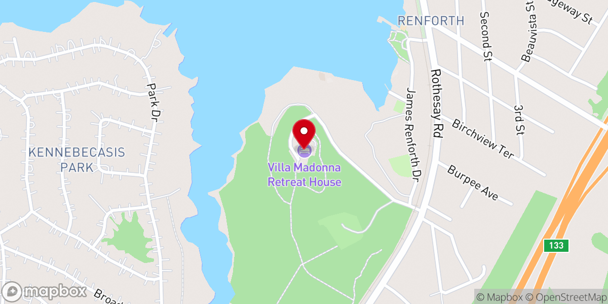 Map showing location of Catholic Diocese of Saint John