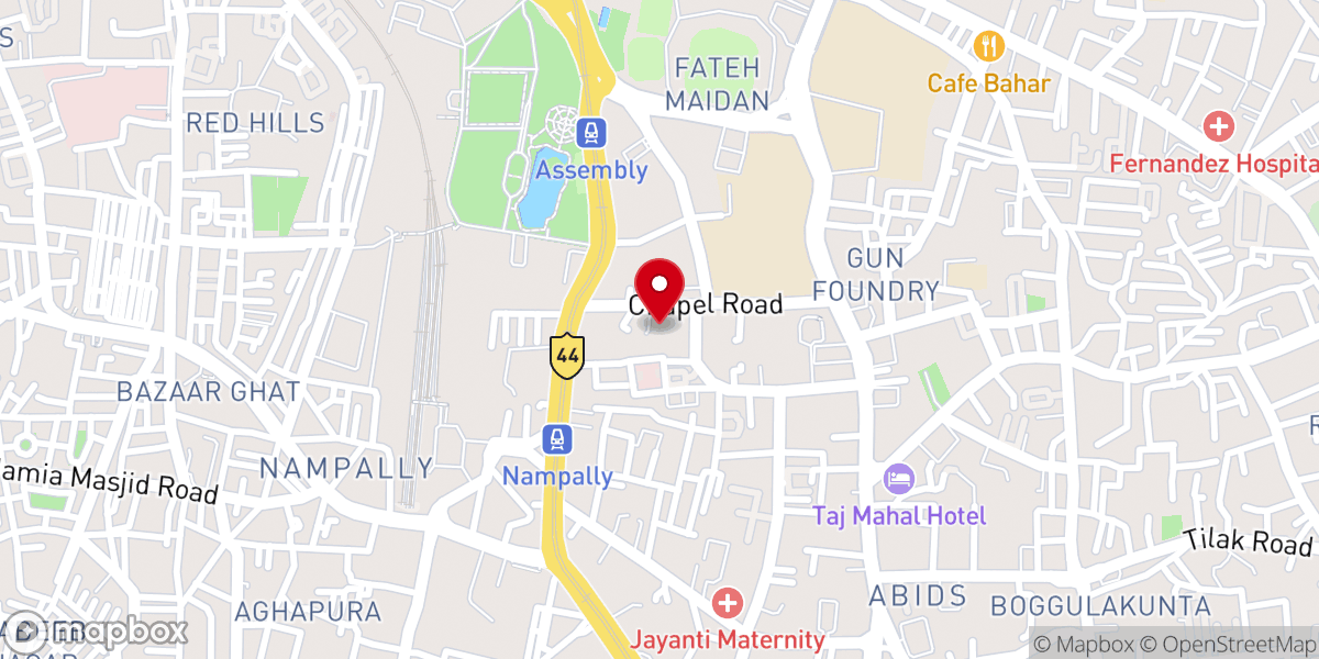 Map showing location of Centenary Methodist English Church