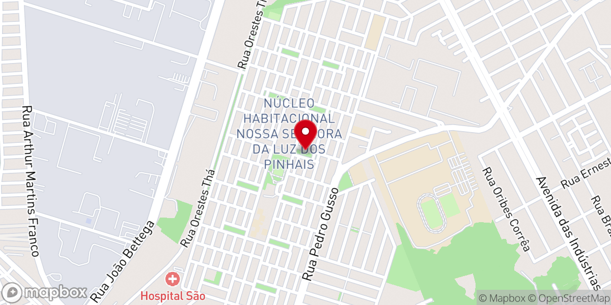 Map showing location of PRIMEIRA IGREJA BATISTA CIC - CURITIBA
