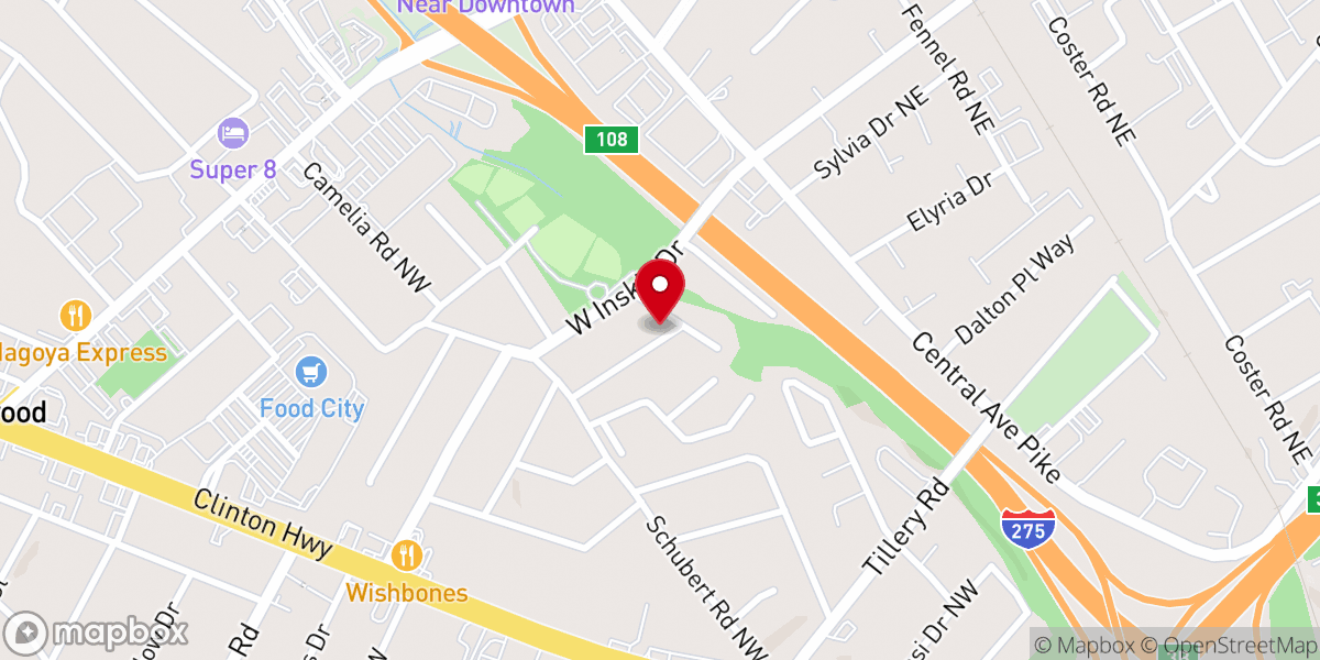 Map showing location of Central View Church