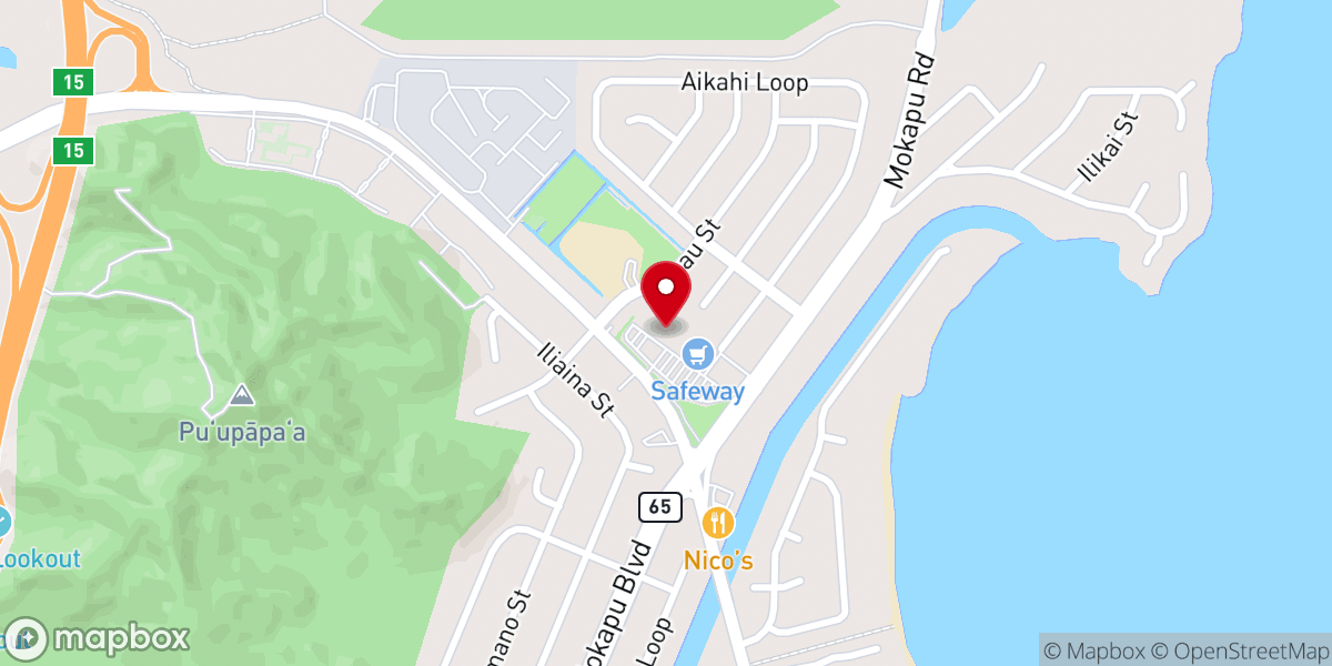 Map showing location of Calvary Chapel Church