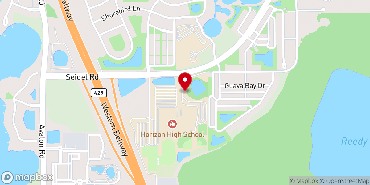 Map showing location of Horizon West Church