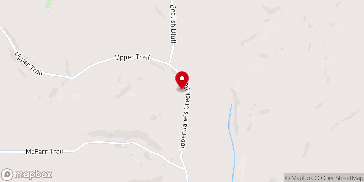 Map showing location of English Bluff Church of Christ