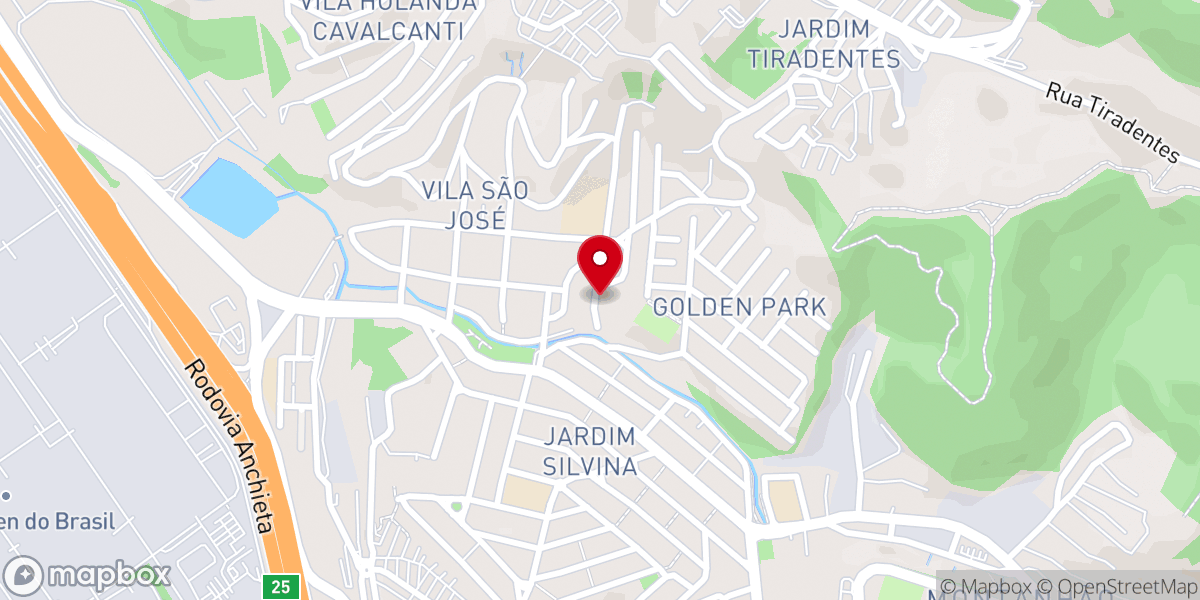 Map showing location of Igreja Evangélica Ebenézer