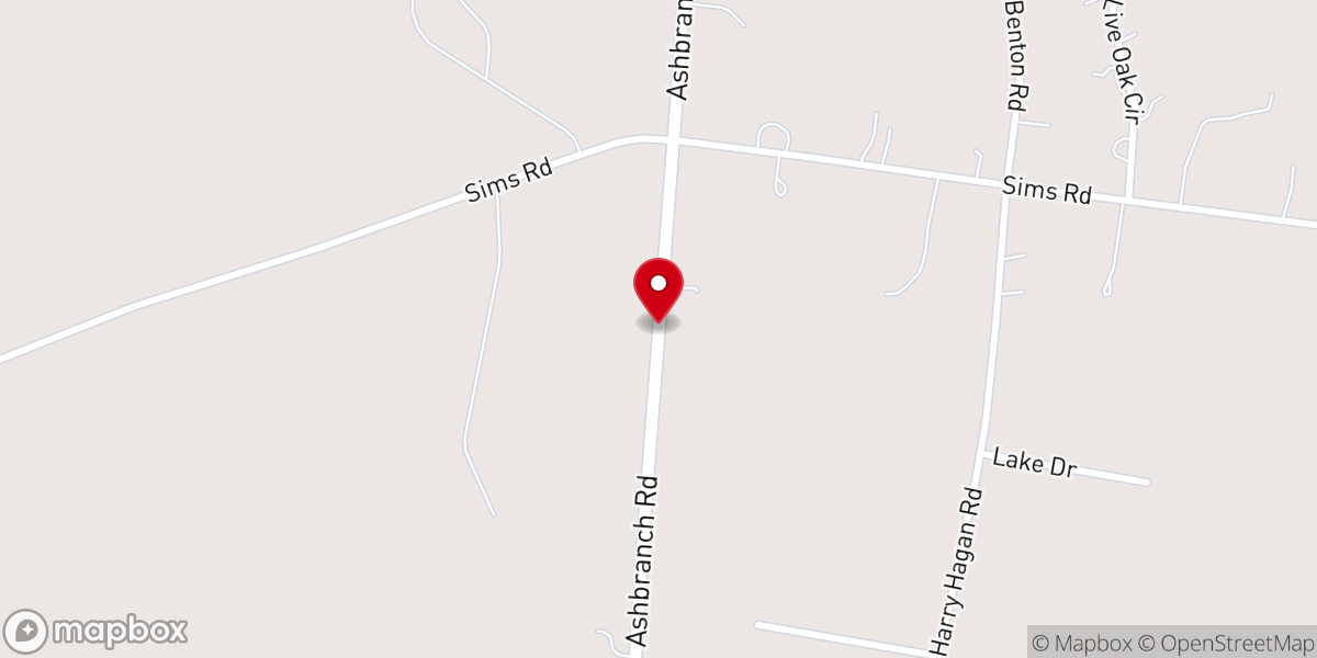 Map showing location of Bryan County Adult Education