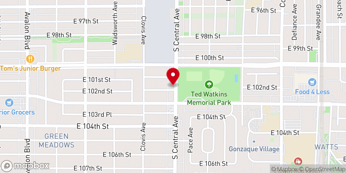 Map showing location of Hays Tabernacle CME Church