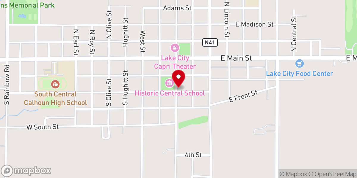 Map showing location of First American Baptist Church