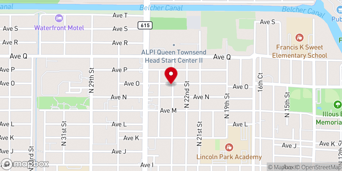 Map showing location of New Mount Zion Missionary Baptist Church