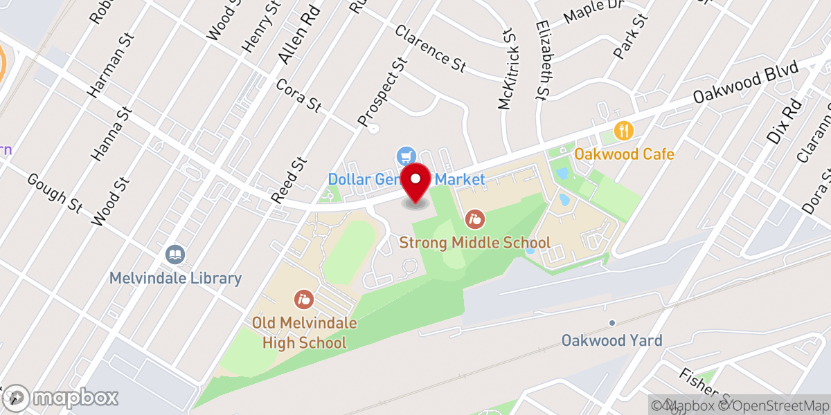 Map showing location of New Hope Melvindale