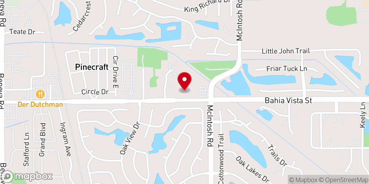Map showing location of Brethren in Christ Church