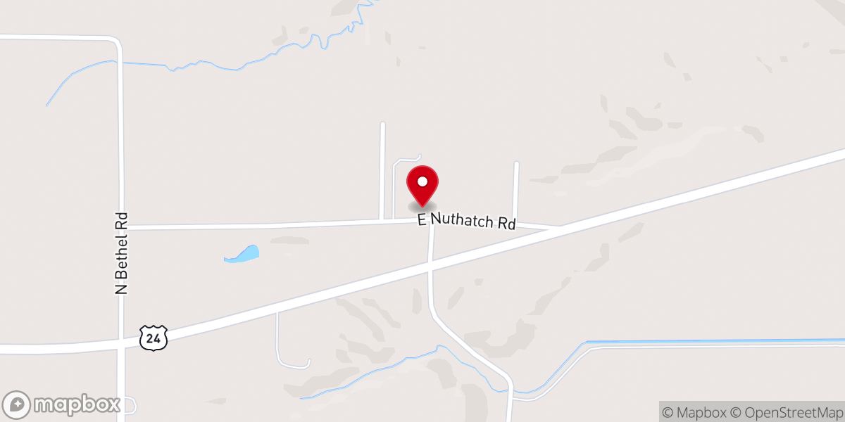 Map showing location of Point Pleasant United Methodist Church