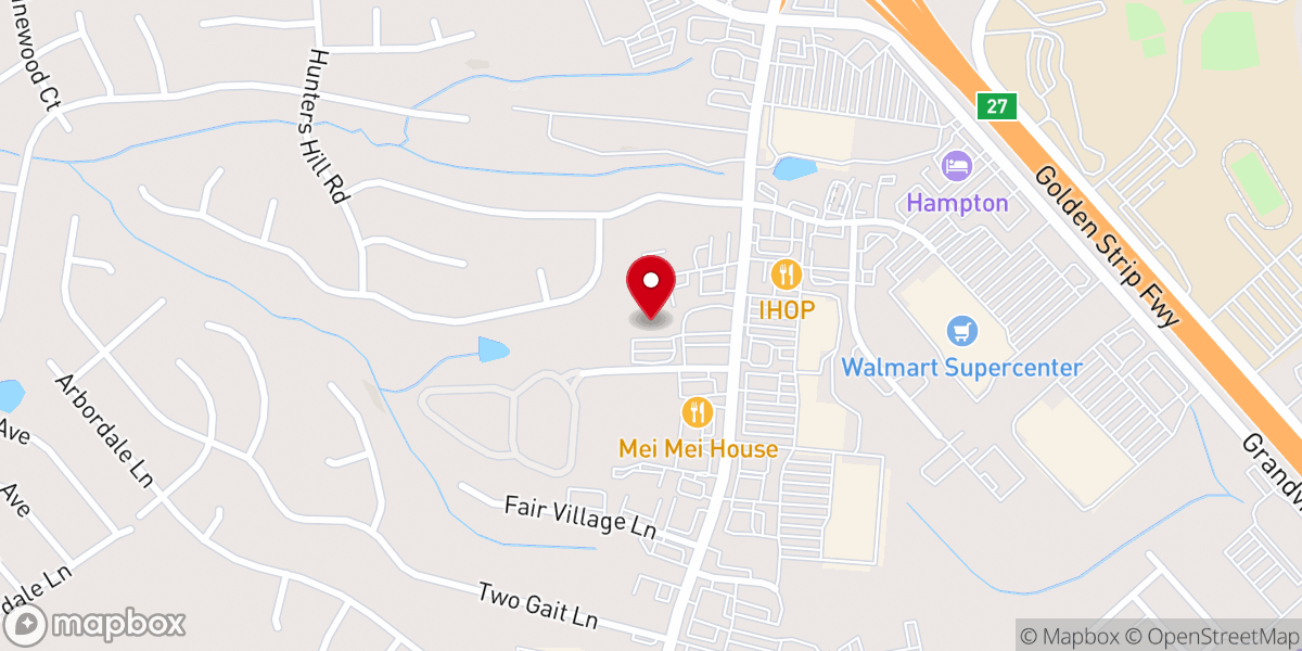 Map showing location of God's House Christian Church, Inc.