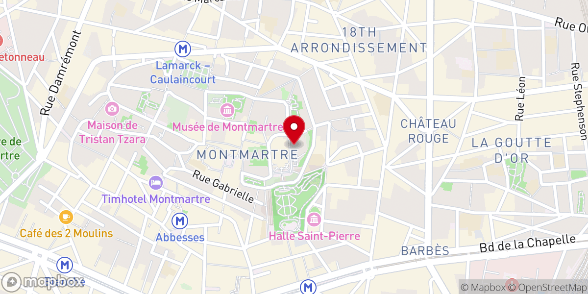 Map showing location of Hôtellerie Éphrem - Maison d'Accueil de la basilique du Sacré-Cœur de Montmartre