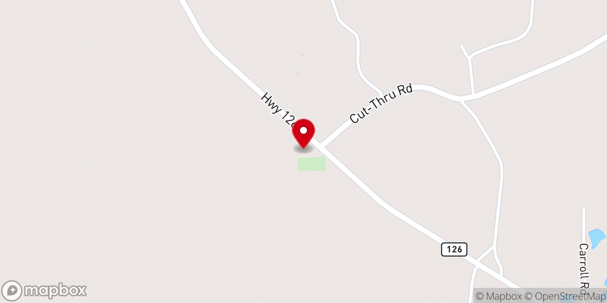 Map showing location of Cross Roads Baptist Church