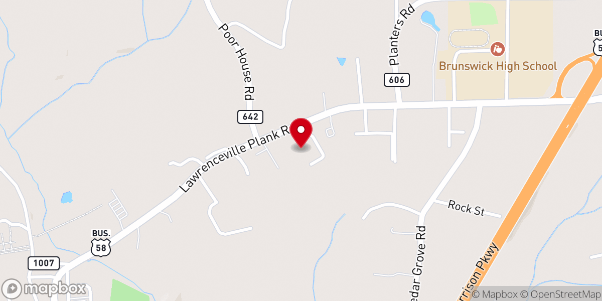 Map showing location of Lawrenceville Health & Rehabilitation