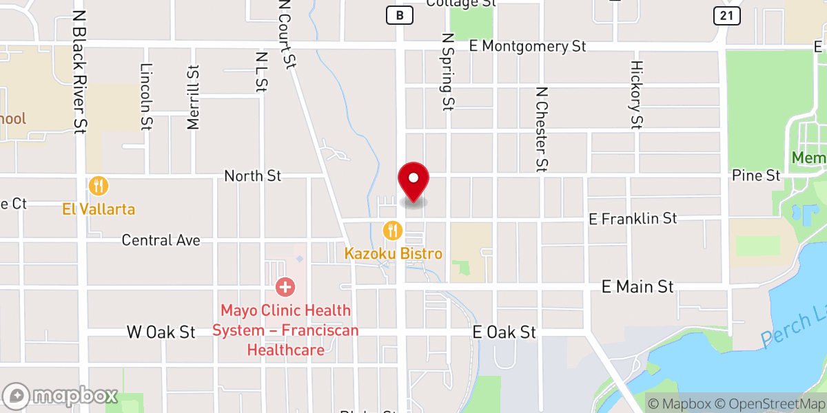 Map showing location of Congregational United Church