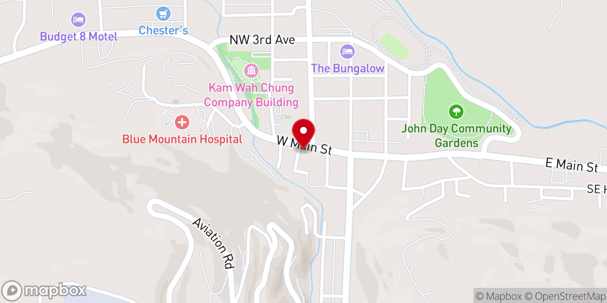 Map showing location of First Baptist Church